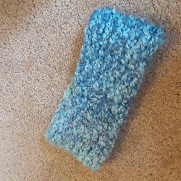 Blue handmade knit ear warmer - Picture 5 of 5